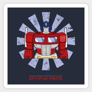 Optimus Prime Retro Japanese Transformers Sticker